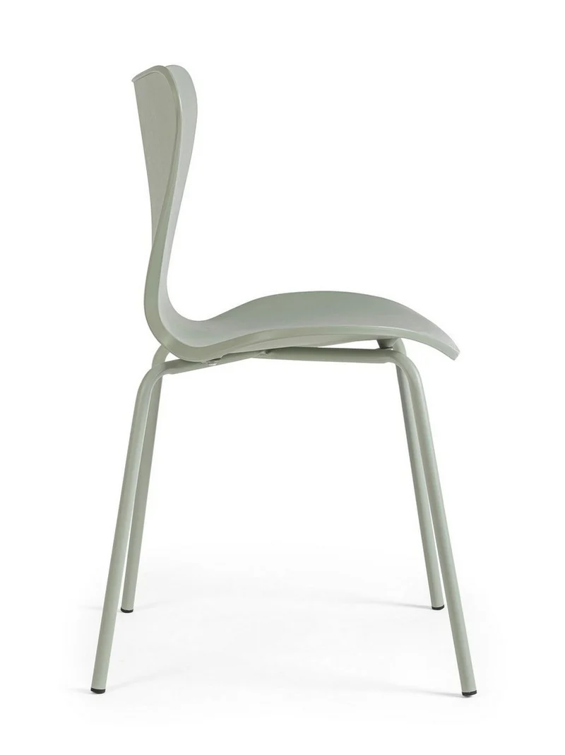 Sedia "Tessa" con gambe in acciaio verniciato a polvere epossidica, per arredo interno 50 x 49,5 x h 82 cm