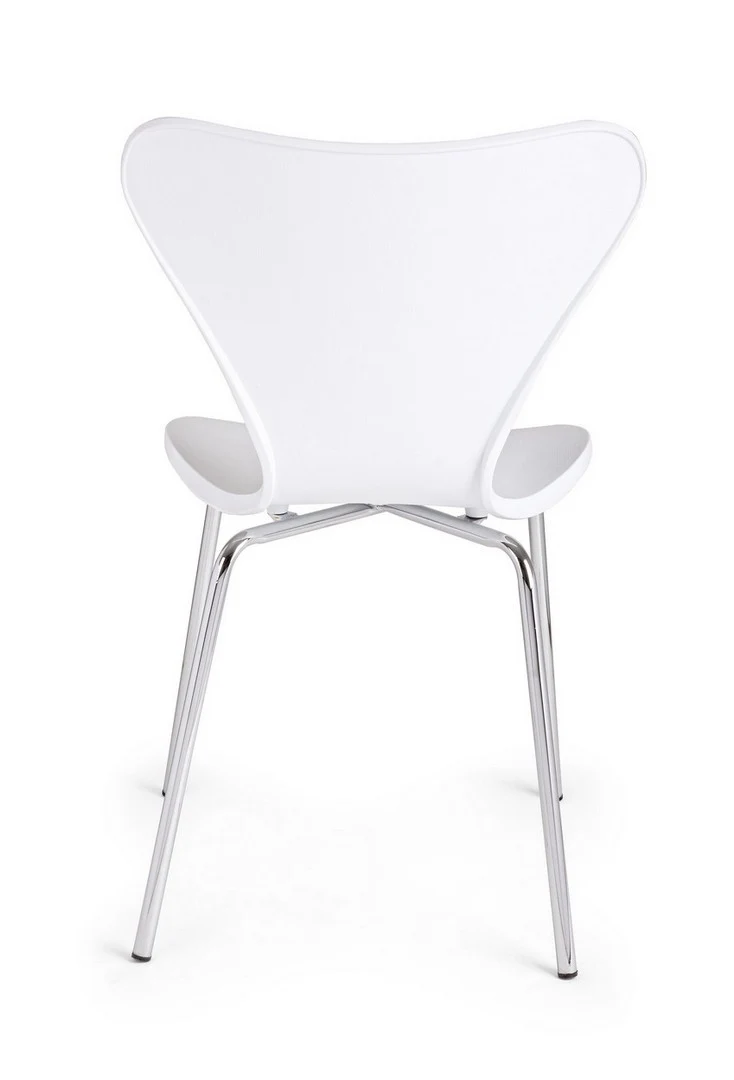 Sedia "Tessa" con gambe in acciaio verniciato a polvere epossidica, per arredo interno 50 x 49,5 x h 82 cm