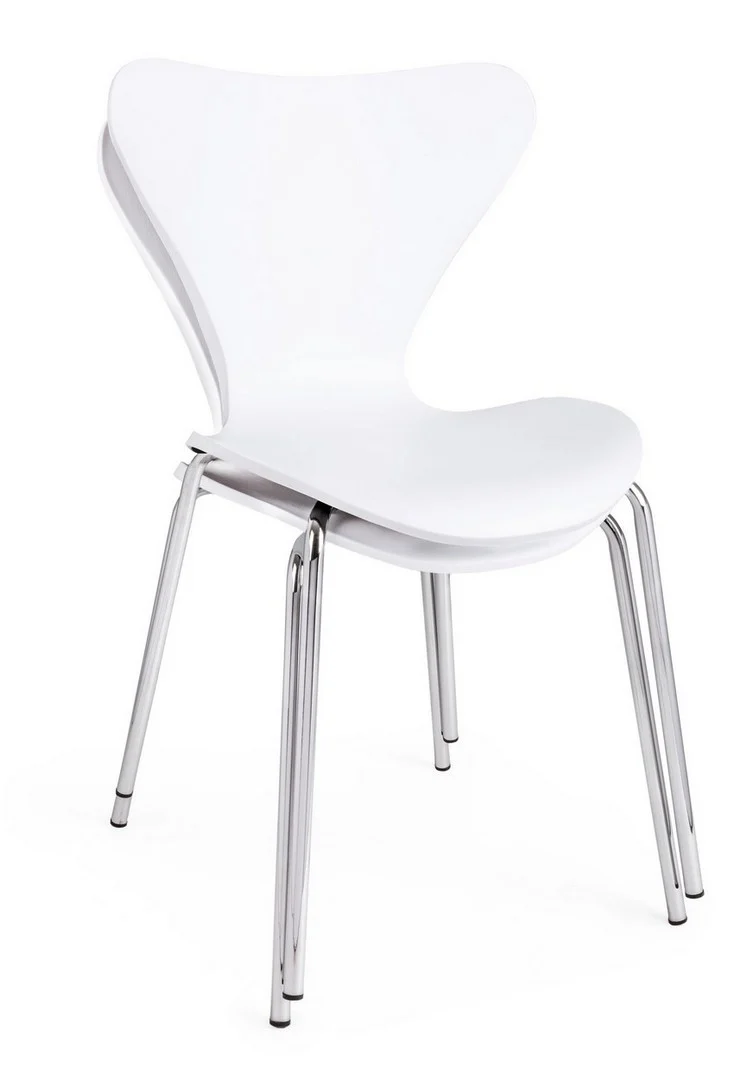 Sedia "Tessa" con gambe in acciaio verniciato a polvere epossidica, per arredo interno 50 x 49,5 x h 82 cm