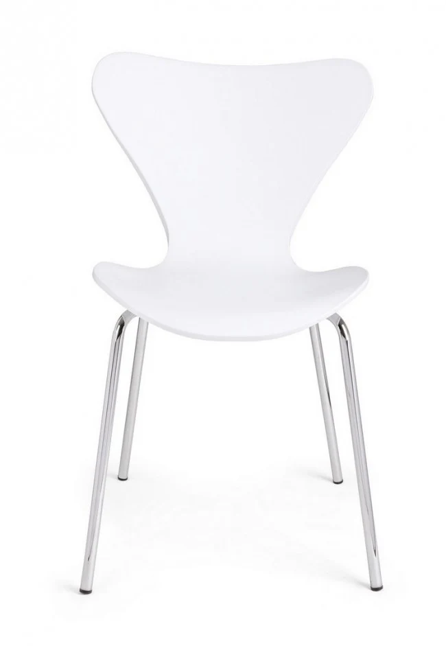 Sedia "Tessa" con gambe in acciaio verniciato a polvere epossidica, per arredo interno 50 x 49,5 x h 82 cm