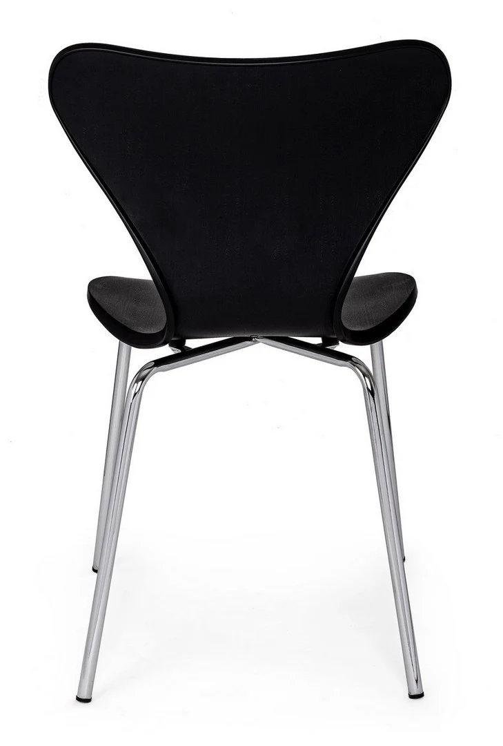 Sedia "Tessa" con gambe in acciaio verniciato a polvere epossidica, per arredo interno 50 x 49,5 x h 82 cm