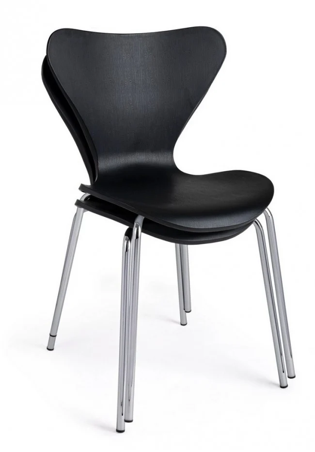 Sedia "Tessa" con gambe in acciaio verniciato a polvere epossidica, per arredo interno 50 x 49,5 x h 82 cm