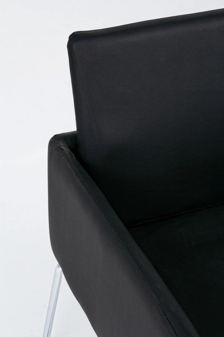 Sedia "Sixty Text" con struttura in acciaio e compensato, per arredo interno con braccioli, 60 x 54 x h 80,5 cm