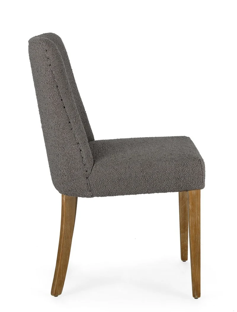 Sedia "Beatriz" con struttura in legno di quercia, per arredo interno 48 x 57 x h 88 cm