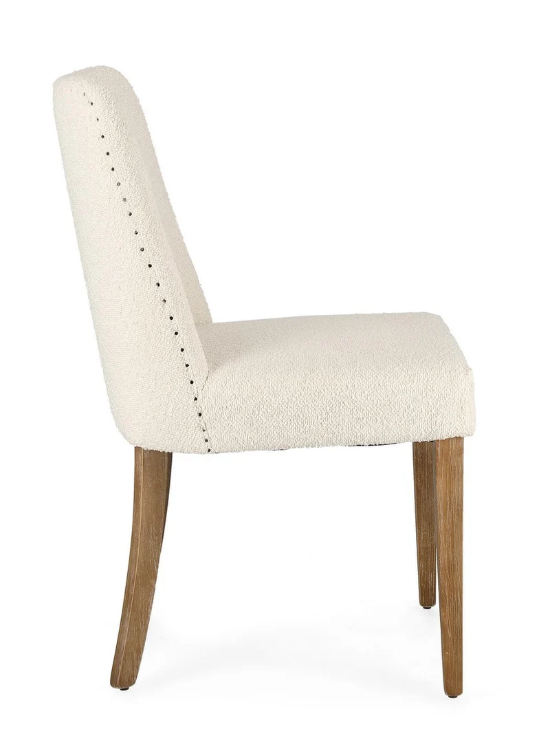 Sedia "Beatriz" con struttura in legno di quercia, per arredo interno 48 x 57 x h 88 cm