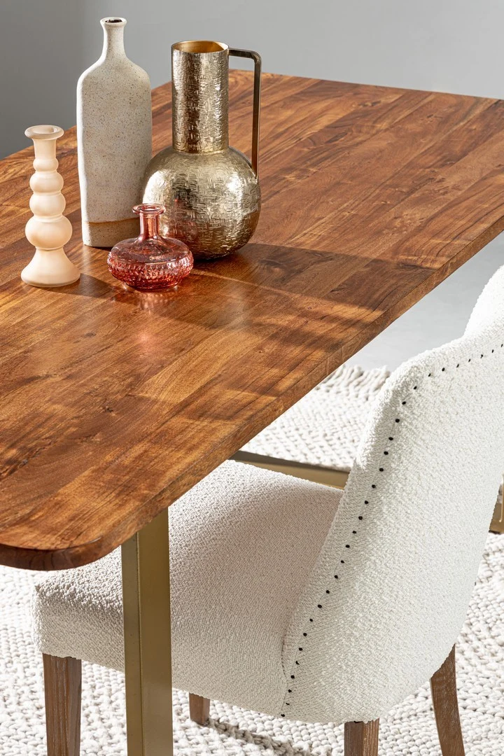 Sedia "Beatriz" con struttura in legno di quercia, per arredo interno 48 x 57 x h 88 cm
