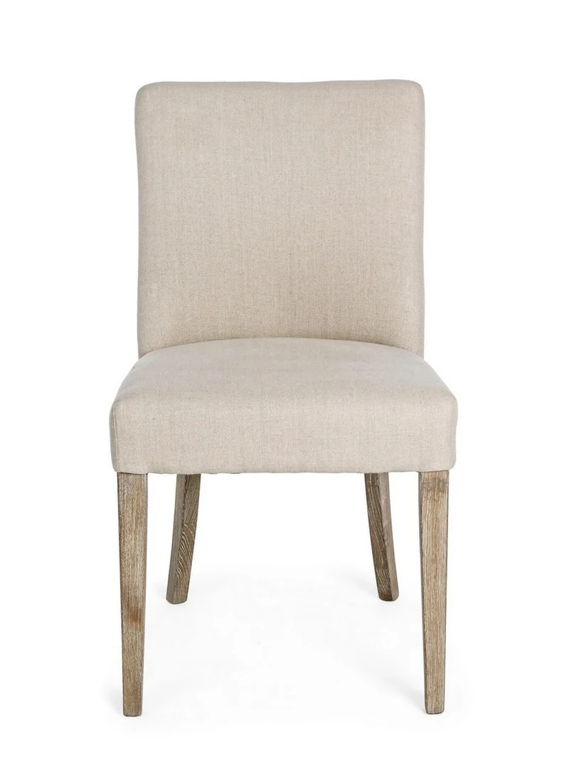 Sedia "Beatriz" con struttura in legno di quercia, per arredo interno 48 x 57 x h 88 cm