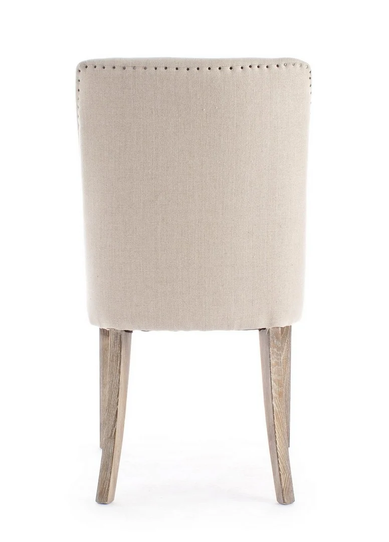 Sedia "Beatriz" con struttura in legno di quercia, per arredo interno 48 x 57 x h 88 cm