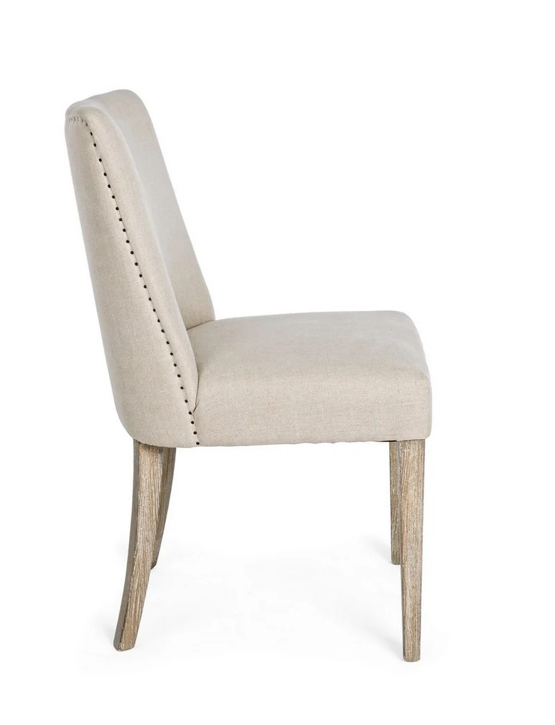 Sedia "Beatriz" con struttura in legno di quercia, per arredo interno 48 x 57 x h 88 cm