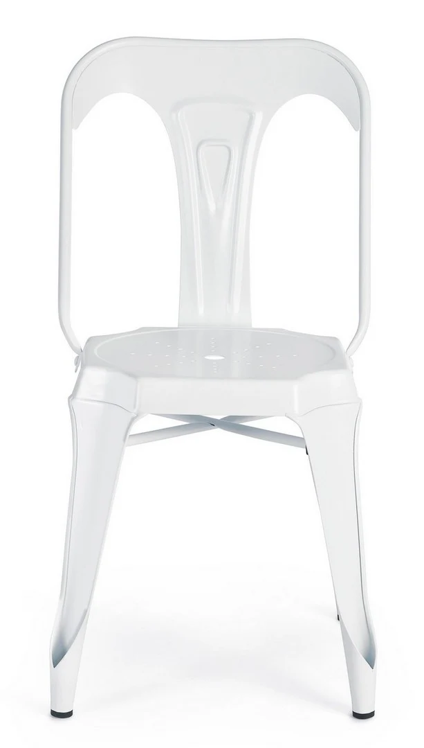 Sedia "Minnesota" con struttura in acciaio laminato a freddo e verniciato a polvere, per arredo interno 53 x 45 x h 86 cm