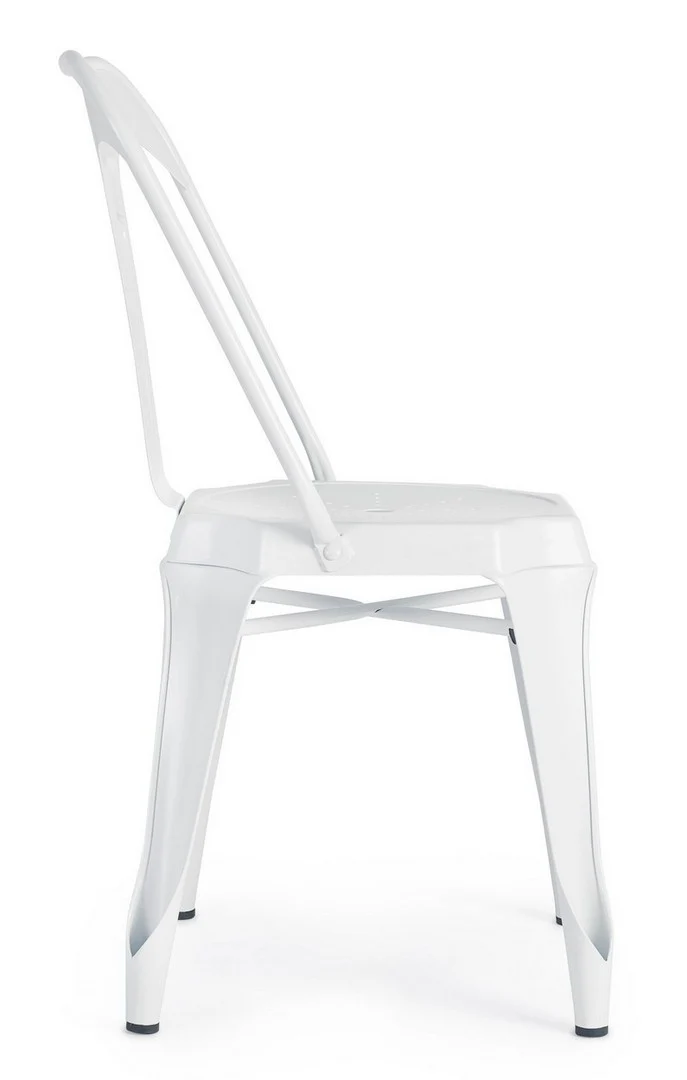 Sedia "Minnesota" con struttura in acciaio laminato a freddo e verniciato a polvere, per arredo interno 53 x 45 x h 86 cm