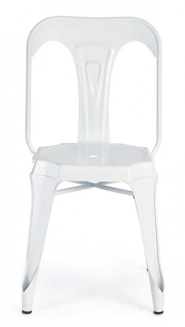 Sedia "Minnesota" con struttura in acciaio laminato a freddo e verniciato a polvere, per arredo interno 53 x 45 x h 86 cm