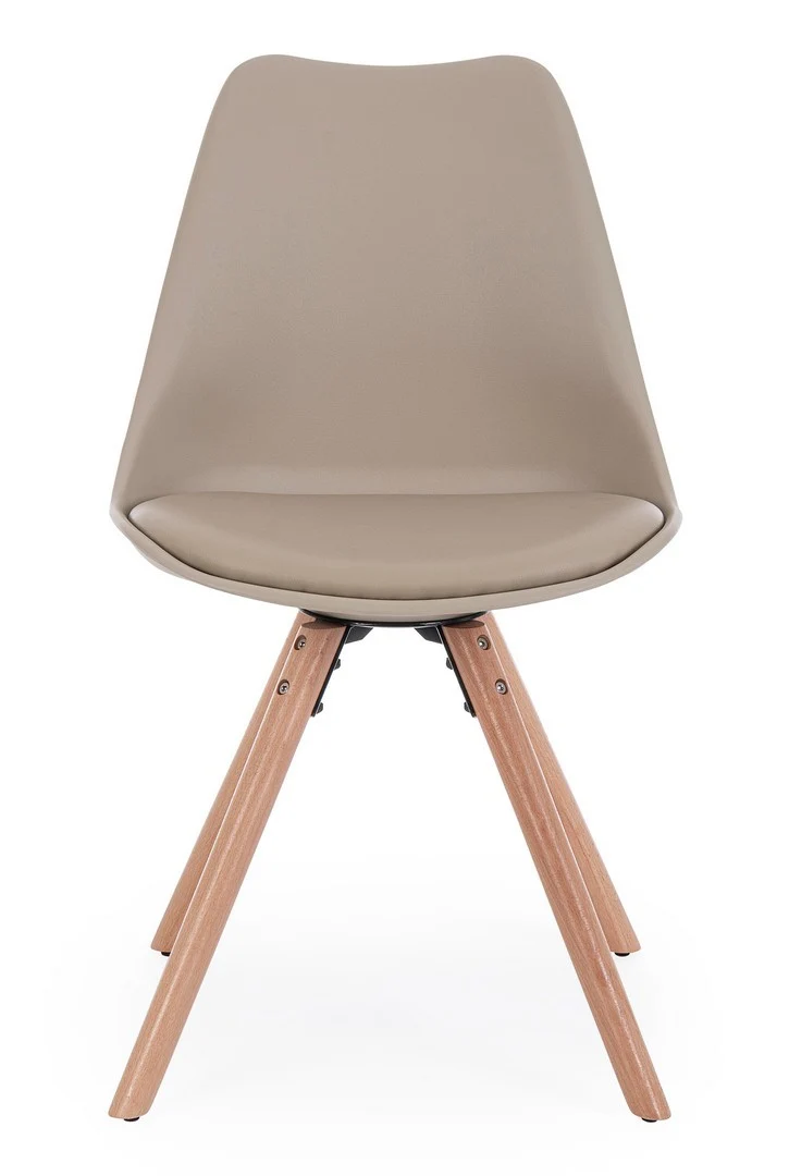 Sedia "New Trend" con gambe in legno di faggio, per arredo interno 54 x 49 x h 83,5 cm