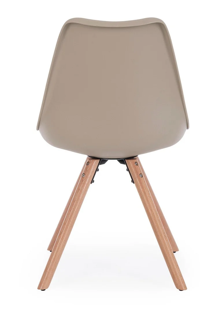 Sedia "New Trend" con gambe in legno di faggio, per arredo interno 54 x 49 x h 83,5 cm