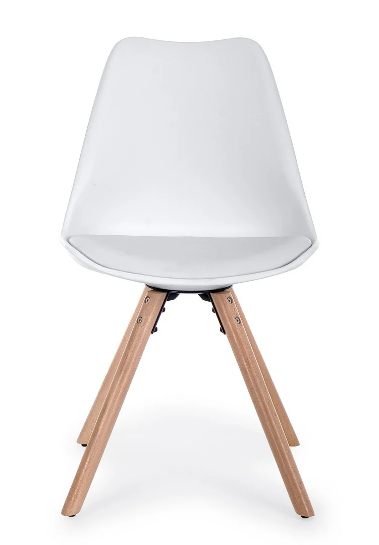 Sedia "New Trend" con gambe in legno di faggio, per arredo interno 54 x 49 x h 83,5 cm