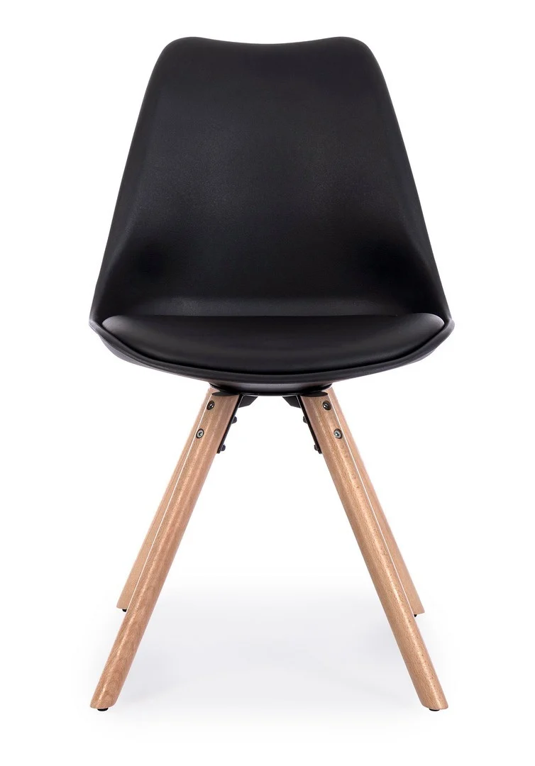 Sedia "New Trend" con gambe in legno di faggio, per arredo interno 54 x 49 x h 83,5 cm