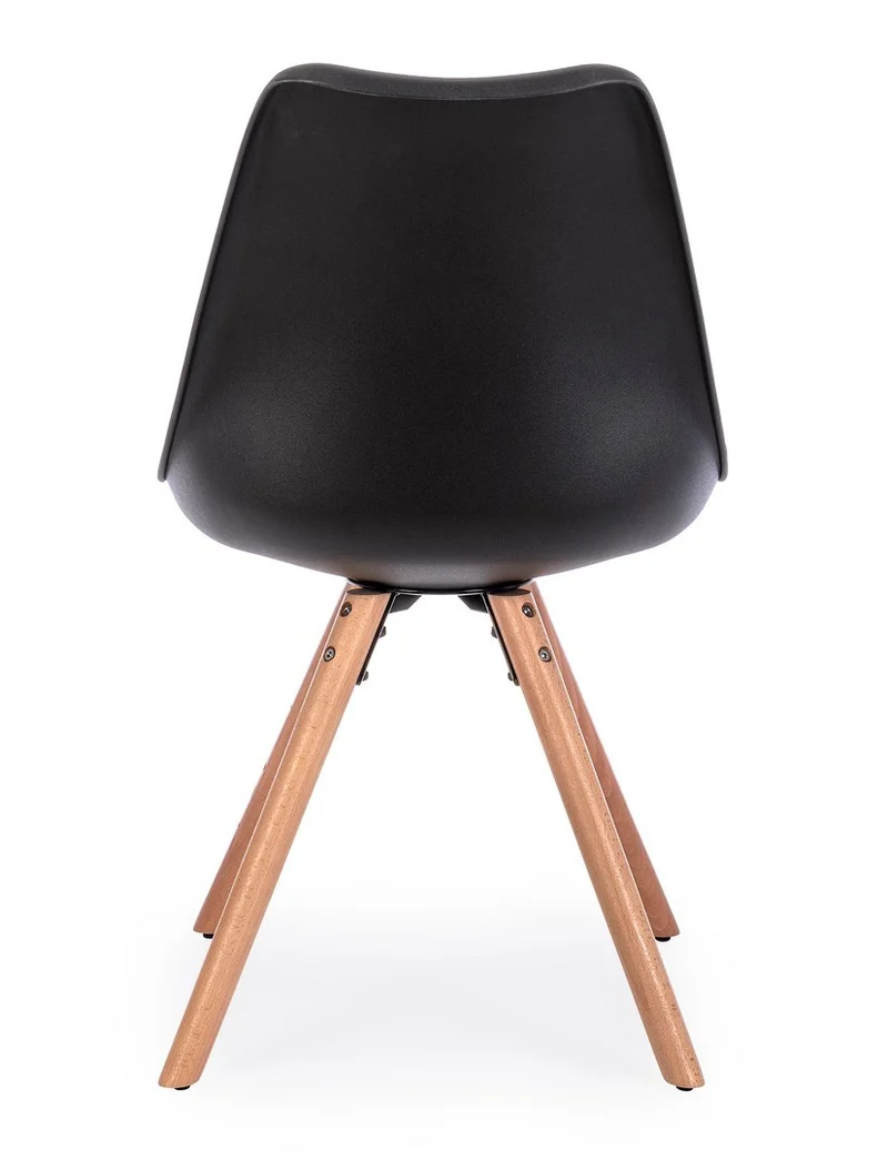 Sedia "New Trend" con gambe in legno di faggio, per arredo interno 54 x 49 x h 83,5 cm