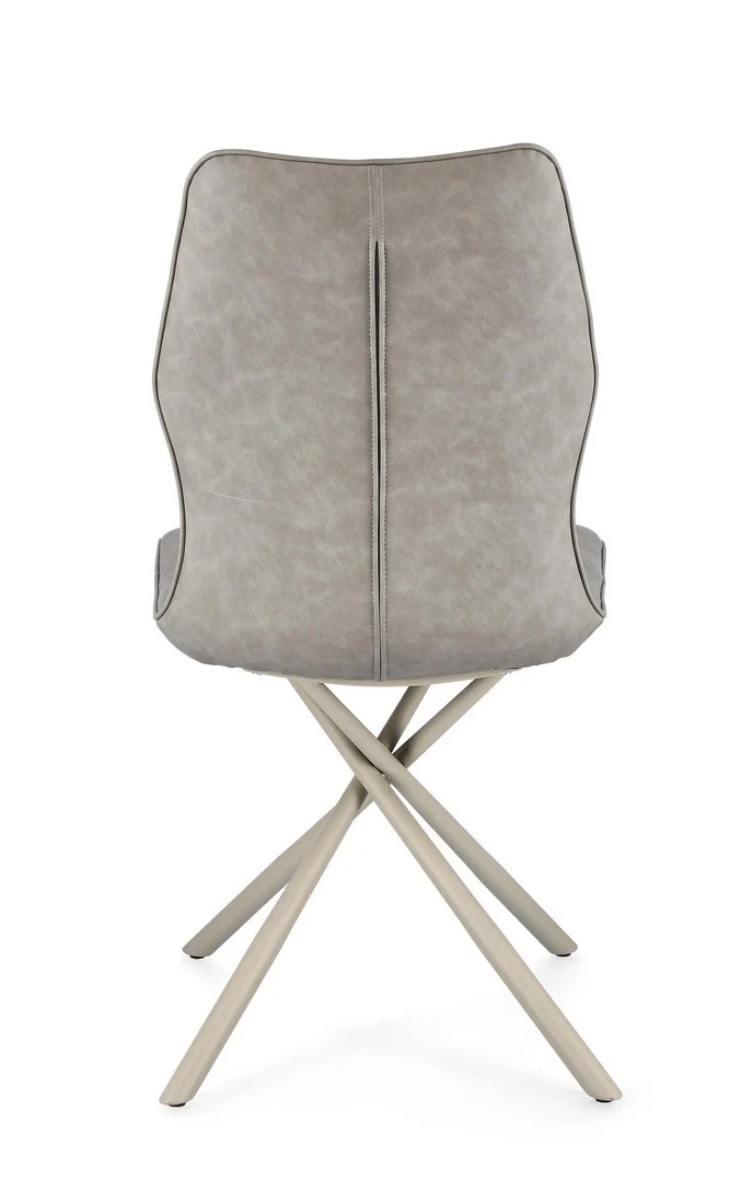 Sedia "Kepler" con gambe in acciaio verniciato a polvere epossidica, per arredo interno 50 x 66 x h 94 cm