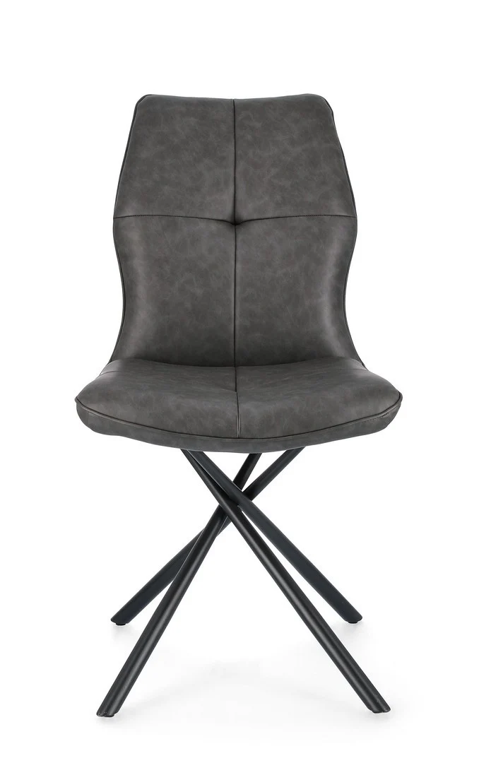 Sedia "Kepler" con gambe in acciaio verniciato a polvere epossidica, per arredo interno 50 x 66 x h 94 cm