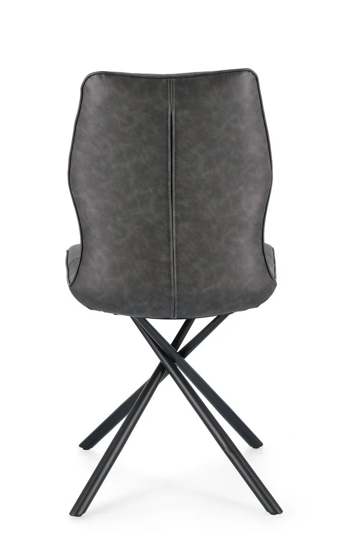 Sedia "Kepler" con gambe in acciaio verniciato a polvere epossidica, per arredo interno 50 x 66 x h 94 cm