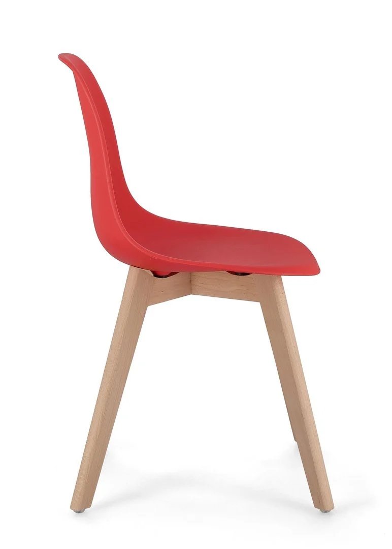 Sedia "System" con gambe in legno di faggio, per arredo interno 51,5 x 46,5 x h 86 cm