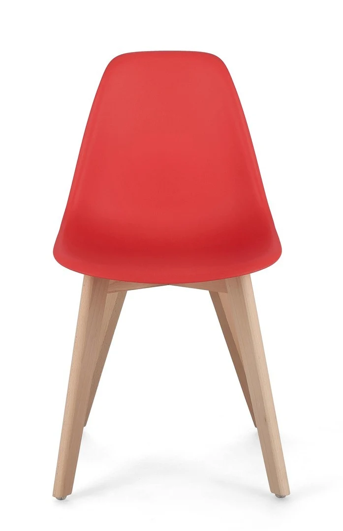 Sedia "System" con gambe in legno di faggio, per arredo interno 51,5 x 46,5 x h 86 cm
