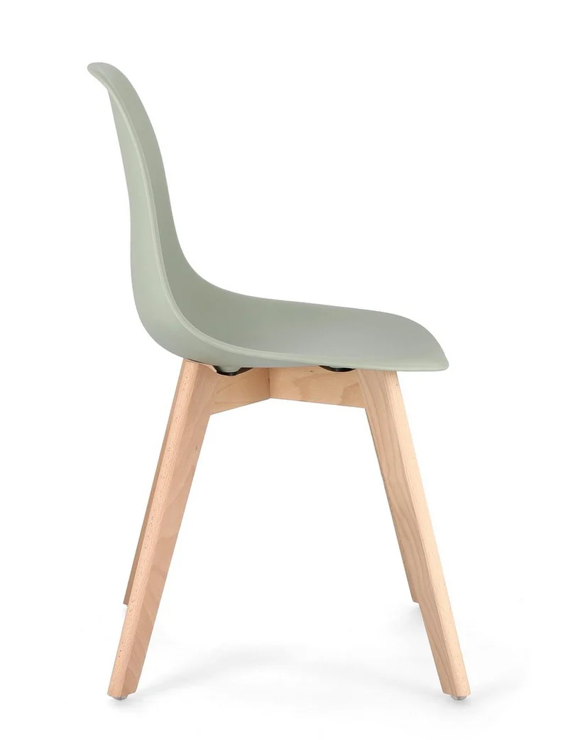 Sedia "System" con gambe in legno di faggio, per arredo interno 51,5 x 46,5 x h 86 cm