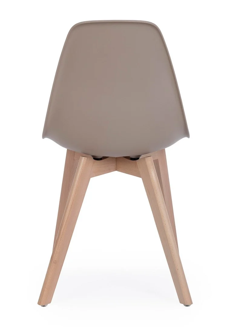 Sedia "System" con gambe in legno di faggio, per arredo interno 51,5 x 46,5 x h 86 cm