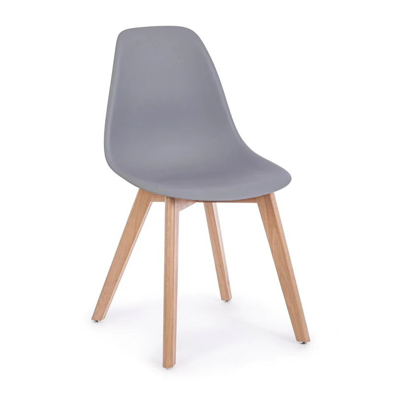 Sedia "System" con gambe in legno di faggio, per arredo interno 51,5 x 46,5 x h 86 cm