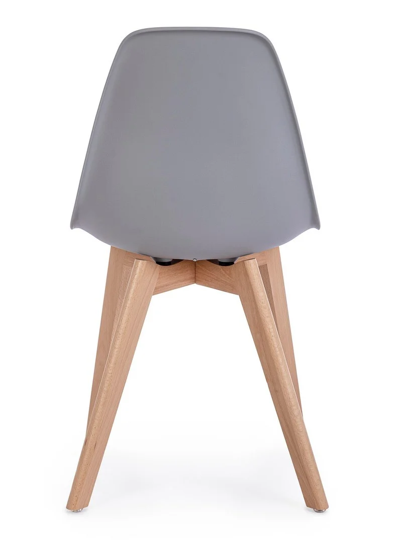 Sedia "System" con gambe in legno di faggio, per arredo interno 51,5 x 46,5 x h 86 cm