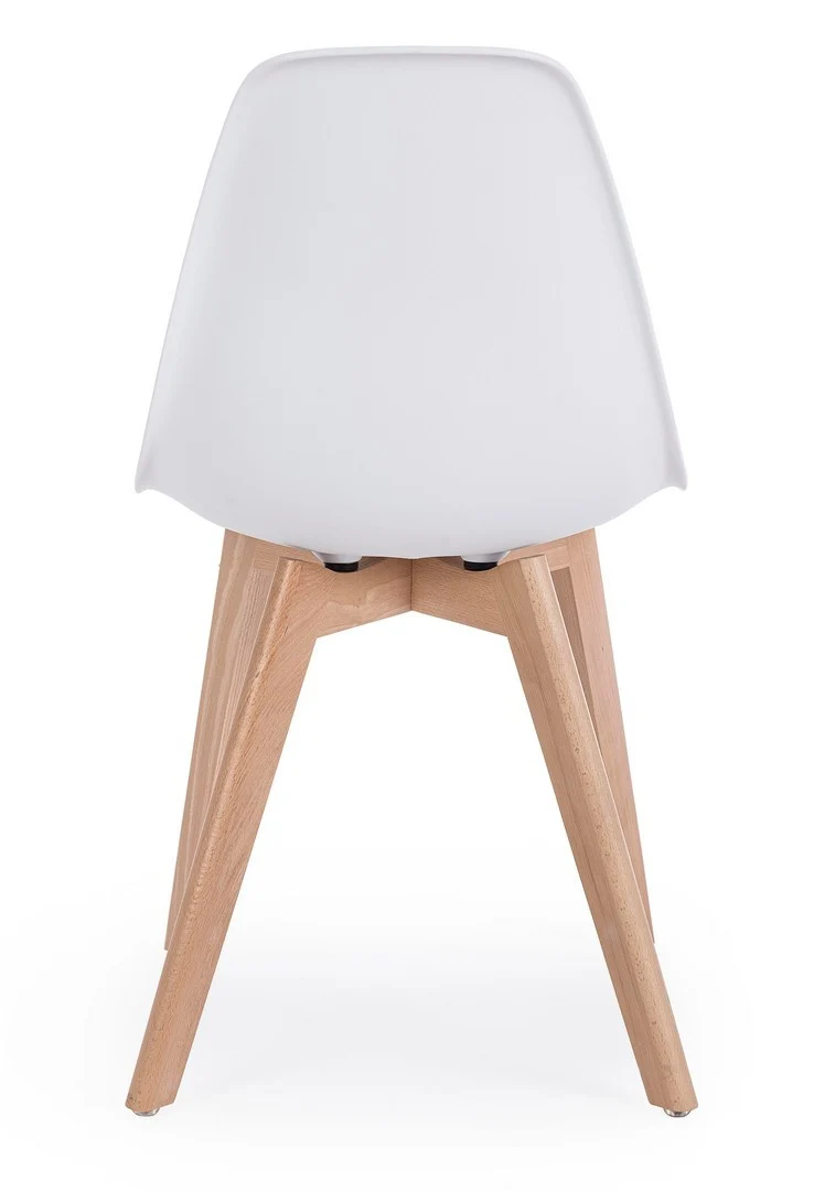 Sedia "System" con gambe in legno di faggio, per arredo interno 51,5 x 46,5 x h 86 cm