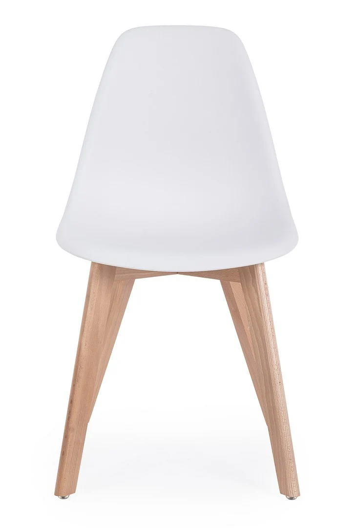 Sedia "System" con gambe in legno di faggio, per arredo interno 51,5 x 46,5 x h 86 cm