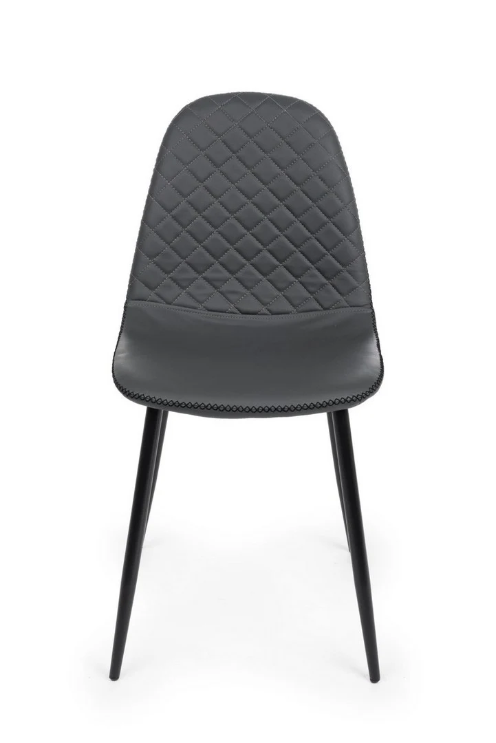 Sedia "Amanda" con struttura in acciaio e compensato, per arredo interno 45 x 54 x h 87 cm