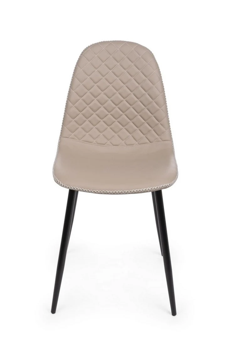Sedia "Amanda" con struttura in acciaio e compensato, per arredo interno 45 x 54 x h 87 cm