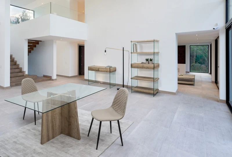 Sedia "Amanda" con struttura in acciaio e compensato, per arredo interno 45 x 54 x h 87 cm