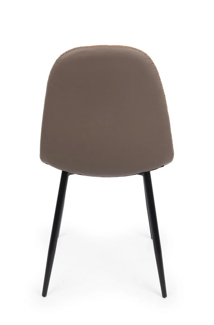 Sedia "Amanda" con struttura in acciaio e compensato, per arredo interno 45 x 54 x h 87 cm