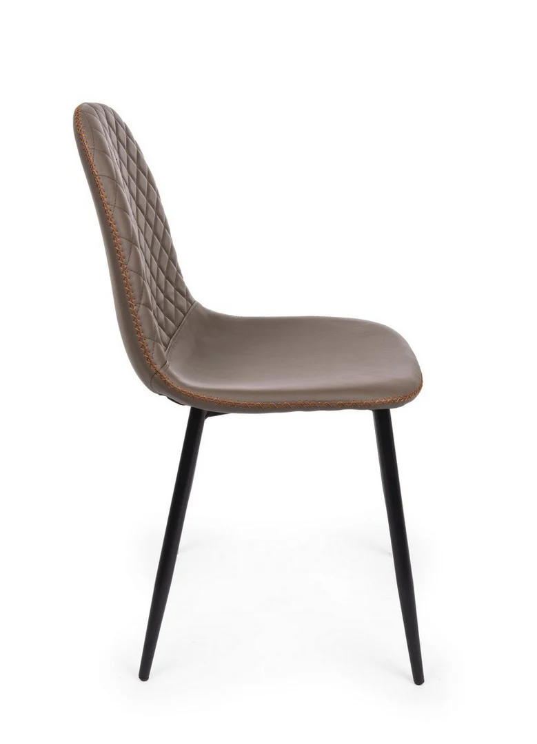 Sedia "Amanda" con struttura in acciaio e compensato, per arredo interno 45 x 54 x h 87 cm