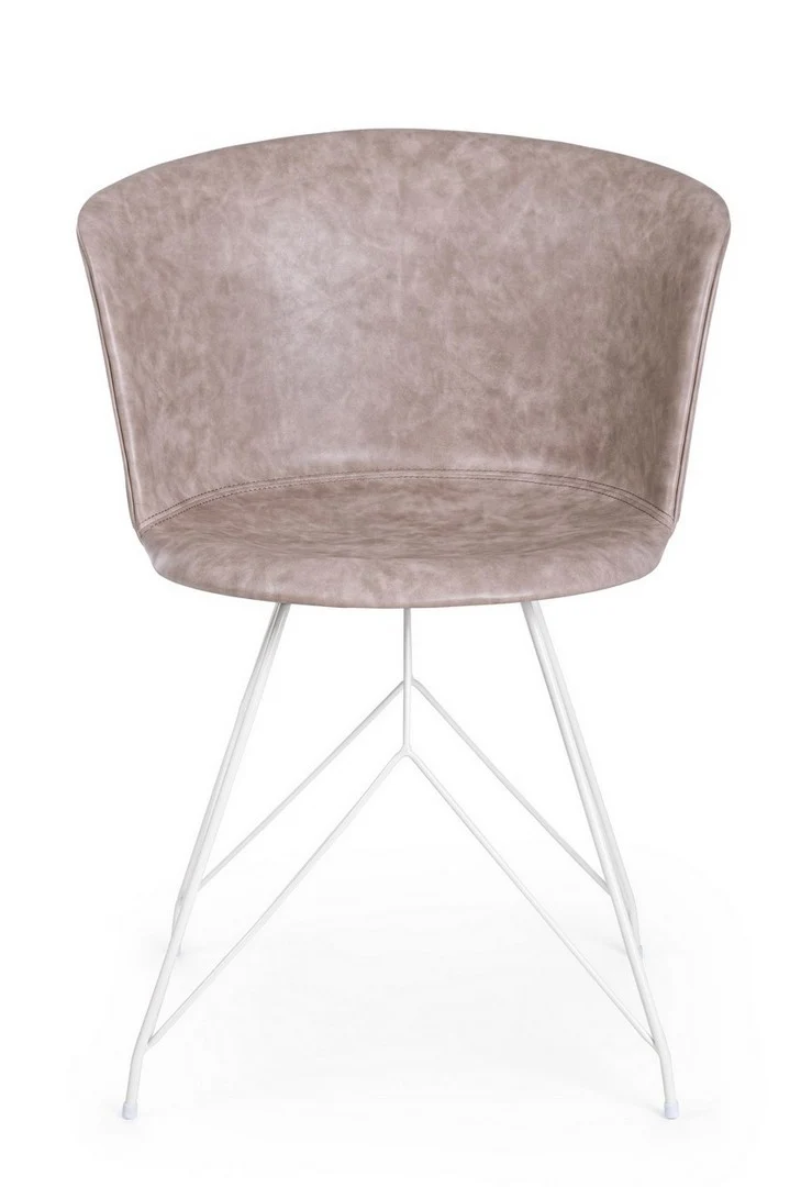 Sedia "Loft" con gambe in acciaio verniciato a polvere epossidica, per arredo interno 56 x 54 x h 76 cm
