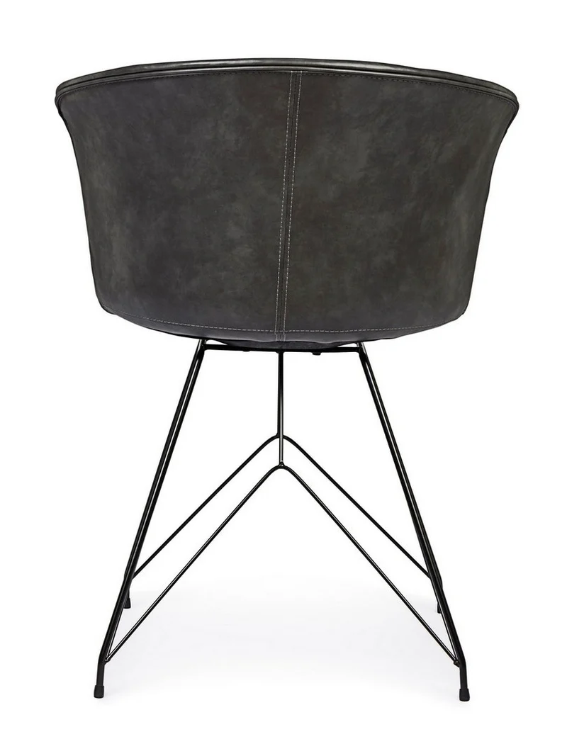Sedia "Loft" con gambe in acciaio verniciato a polvere epossidica, per arredo interno 56 x 54 x h 76 cm
