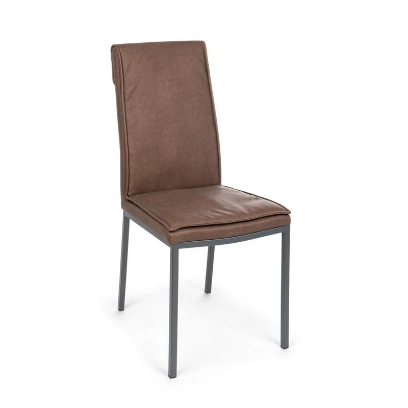 Sedia "Sofie" con struttura in acciaio e compensato, per arredo interno 43 x 59,5 x h 99,5 cm