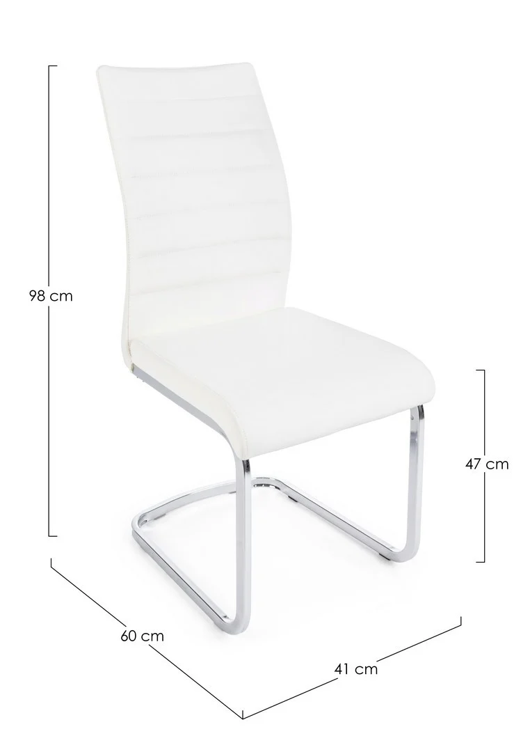 Sedia "Myra" con struttura seduta e schienale in compensato, per arredo interno 41 x 60 x h 98 cm
