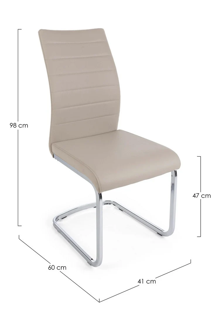 Sedia "Myra" con struttura seduta e schienale in compensato, per arredo interno 41 x 60 x h 98 cm