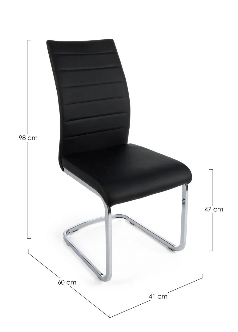 Sedia "Myra" con struttura seduta e schienale in compensato, per arredo interno 41 x 60 x h 98 cm