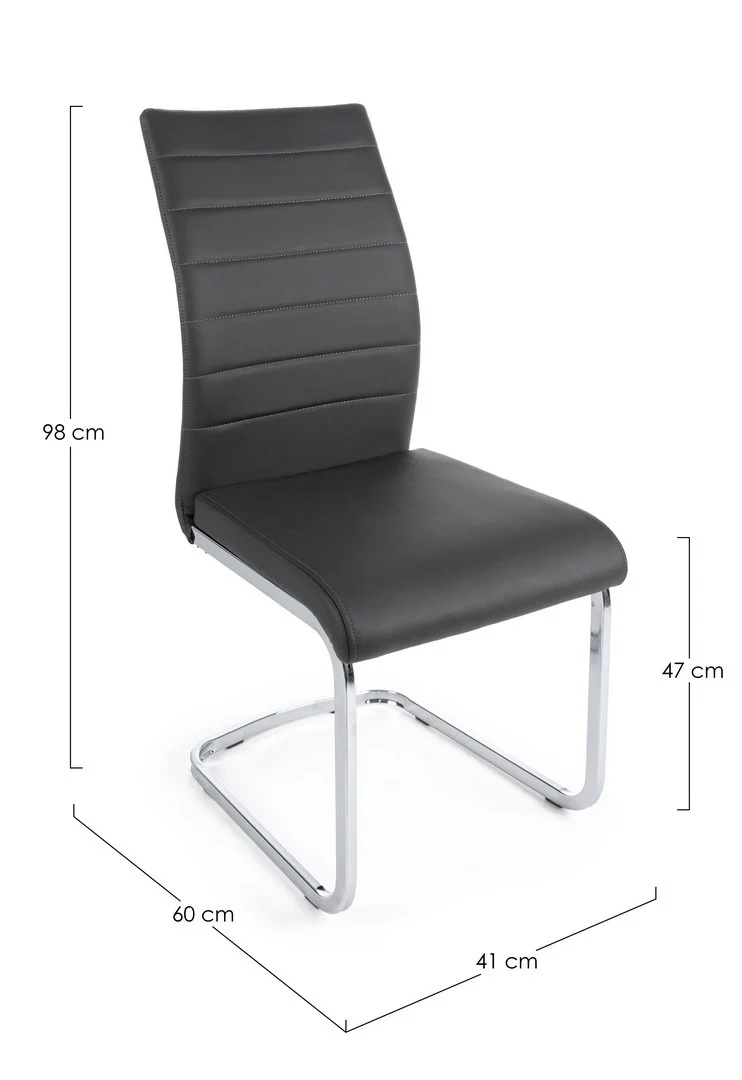 Sedia "Myra" con struttura seduta e schienale in compensato, per arredo interno 41 x 60 x h 98 cm