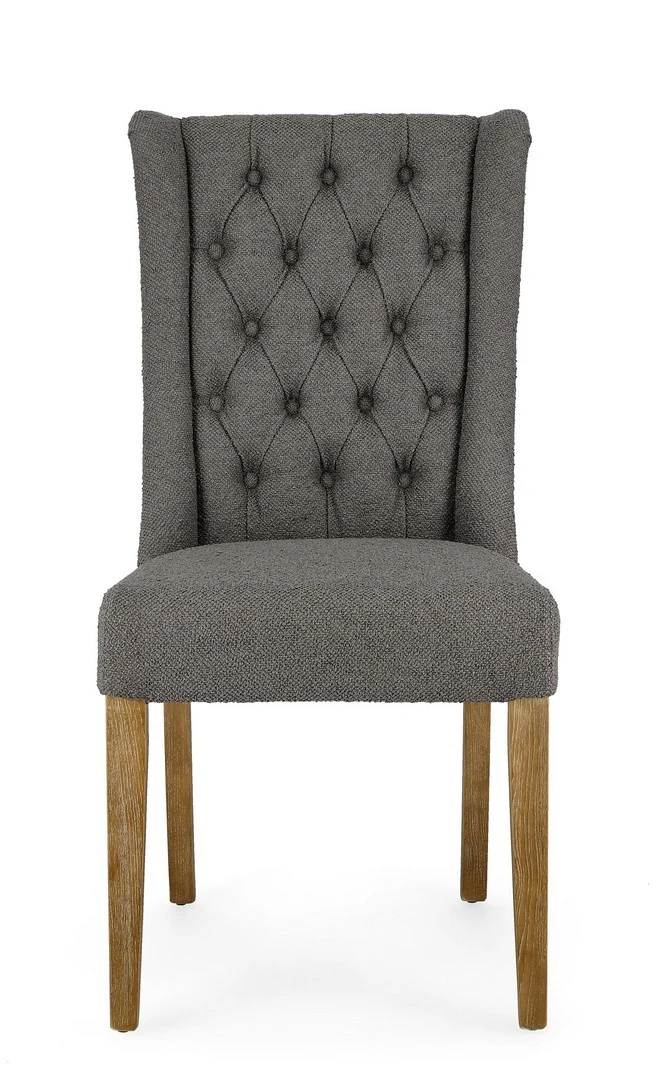 Sedia "Columbia" con struttura in legno di quercia, per arredo interno 51 x 63 x h 104 cm