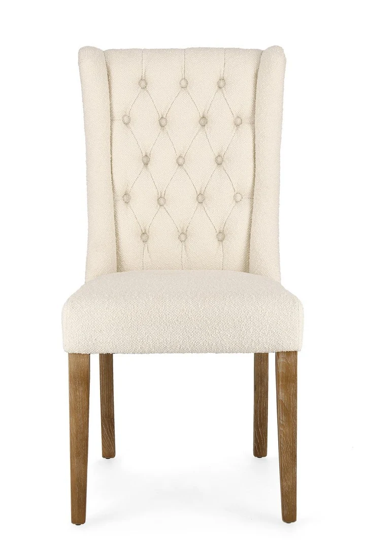 Sedia "Columbia" con struttura in legno di quercia, per arredo interno 51 x 63 x h 104 cm