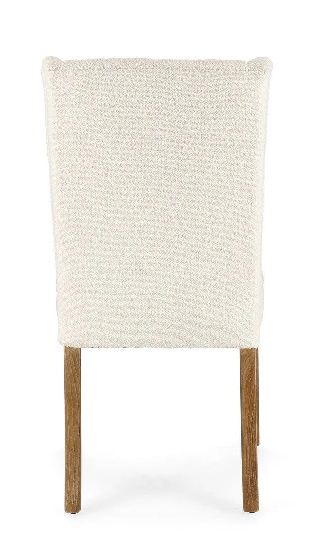 Sedia "Columbia" con struttura in legno di quercia, per arredo interno 51 x 63 x h 104 cm