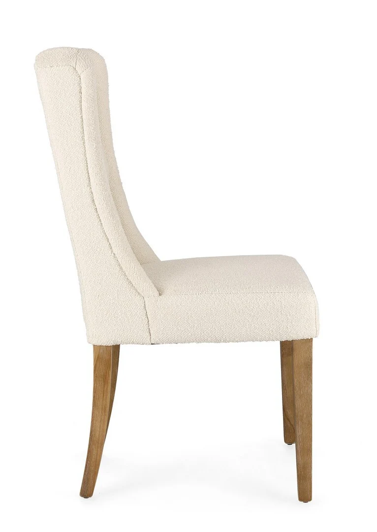 Sedia "Columbia" con struttura in legno di quercia, per arredo interno 51 x 63 x h 104 cm