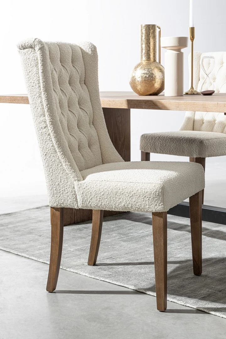 Sedia "Columbia" con struttura in legno di quercia, per arredo interno 51 x 63 x h 104 cm