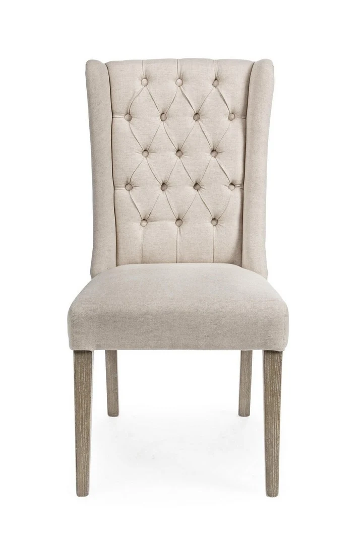 Sedia "Columbia" con struttura in legno di quercia, per arredo interno 51 x 63 x h 104 cm